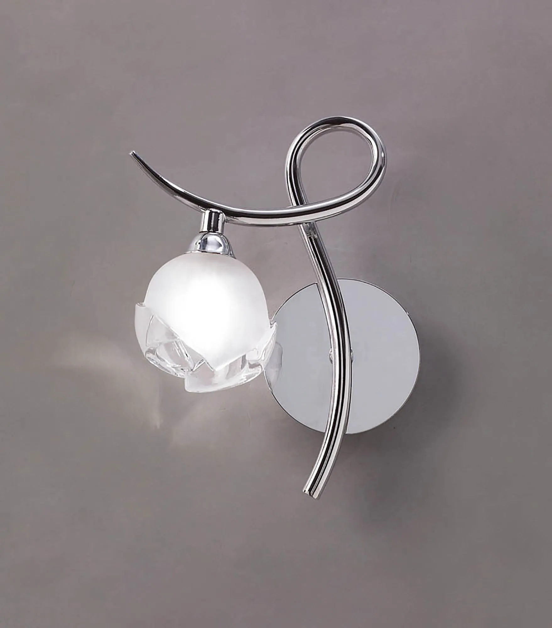 Fragma Polished Chrome Wall Lights Mantra Armed Wall Lights